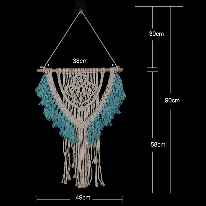 Подвесной скандинавский настенный гобелен ручной работы в богемном стиле макраме винтажный свадебный фон потертый шик скандинавские украшения для дома - Цвет: MS7181