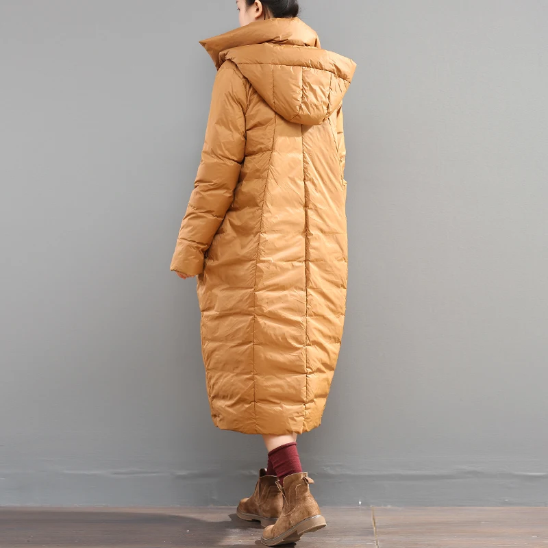 Kopen 2019 originele ontwerp eenvoudige en losse cocon soort causale stijl winter en lente warme vrouwen eend donsjack grote maat verzamelen