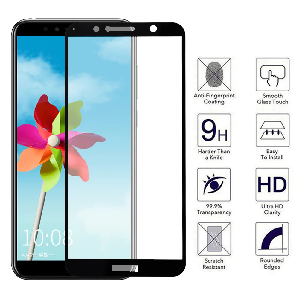 Закаленное Стекло для huawei y5 prime 9 h полное покрытие Экран Protector glas безопасности на для huawe 8e lite 5,45 дюймовая защитная пленка
