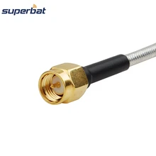 Superbat SMA штекер открытые конец Соединительный пигтейльный кабель полу-гибкие RG402 15 см 6"