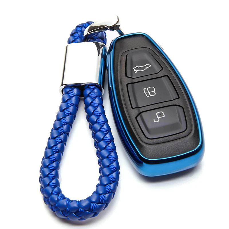 TPU чехол для автомобиля Ford Mondeo mk4 MK3 Fiesta MK7 ST Fusion S-Max C Ranger Focus KUGA Проводник брелок