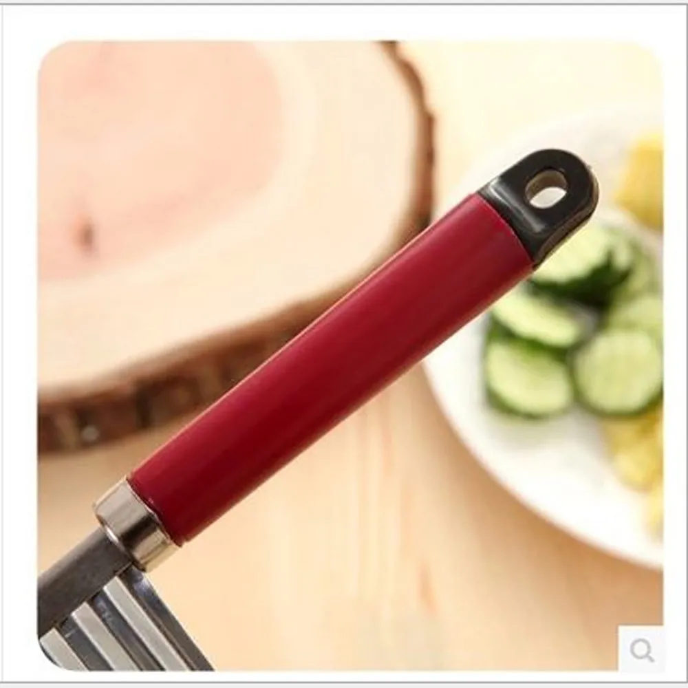 Нож для волнистой нарезки картофеля, нож из нержавеющей стали для овощей, фруктов, резка-пилинг, кухонные ножи, аксессуары, кухонный гаджет# YJ