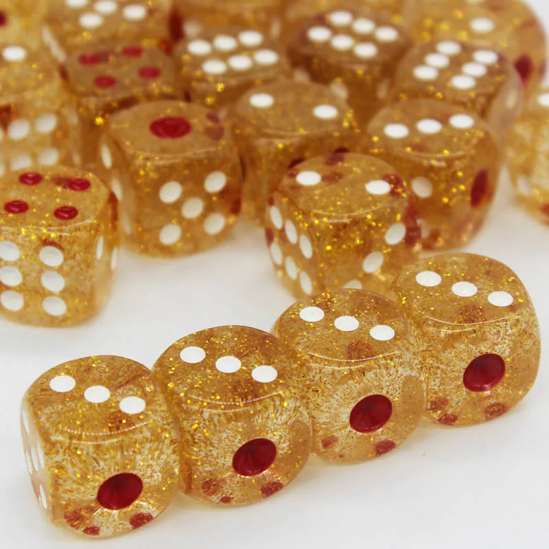 5Pcs High quality Big 18MM rounded crystal Gold dice thrown sub sieve Exit 18mm Crystal Dice