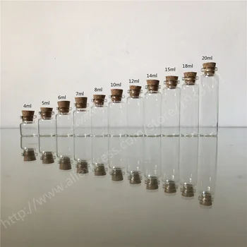 

Diameter 22mm 4ml 5ml 6ml 7ml 8ml 10ml 12ml 14ml 15ml 18ml 20ml Glass Bottles with Cork Empty Bottles Jars Containers Vial