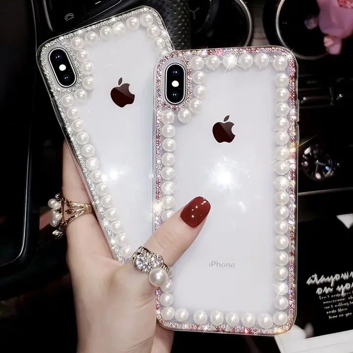 Блестящие жемчужные прозрачные чехлы для телефонов iPhone 12 Mini 11 Pro Max XR XS MAX X 8 7 6S Plus SE