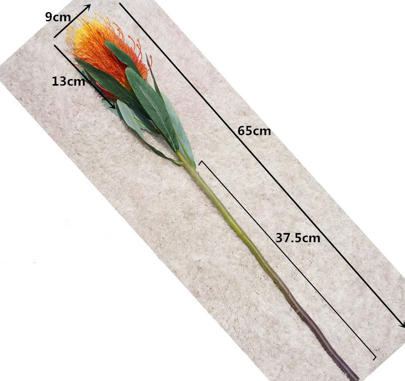 Роскошный большой принцессы Protea Cynaroides филиал Искусственные цветы Флорес artificiales для дома, свадебное украшение, искусственные растения