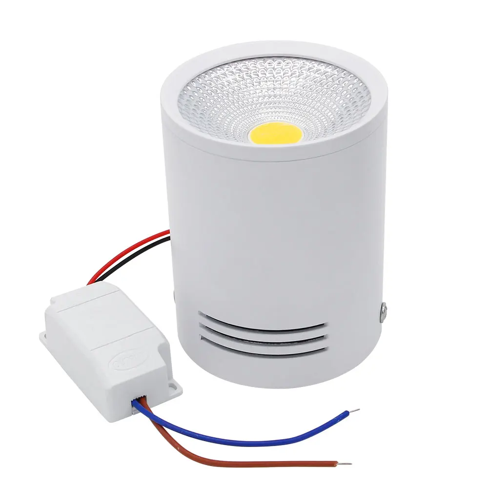 [DBF] светодиодный потолочный светильник с проводом, 3 Вт/5 Вт/7 Вт/10 Вт/12 Вт/15 Вт, Белый/Черный AC85-265V, потолочный Точечный светильник, домашний декор - Цвет корпуса: White Body