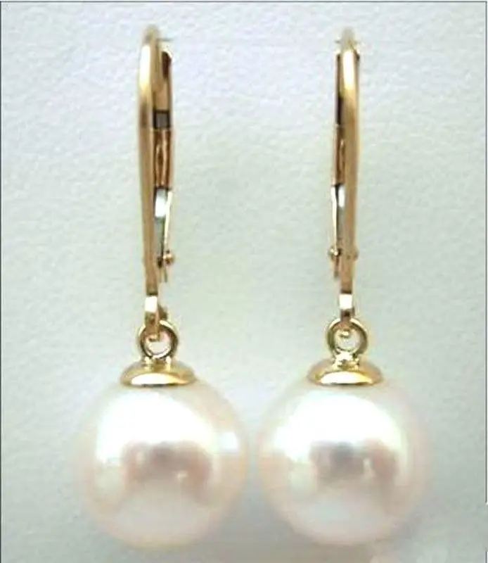 

10-11MM AAA PERFECT ROUN south sea white pearl earrings