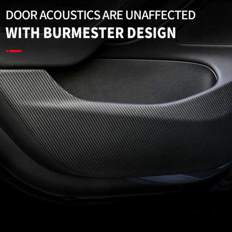 Черная внутренняя дверь автомобиля анти-защита спинки кресла 4 шт. для Tesla модель 3 40x20 см углеродное волокно Кожа Авто Дверь анти-защита