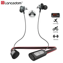 Langsdom IPX4-rated Sport Bluetooth Earphone for Phone Wireless Bluetooth Headset with Mic Wireless Earphones fone de ouvido