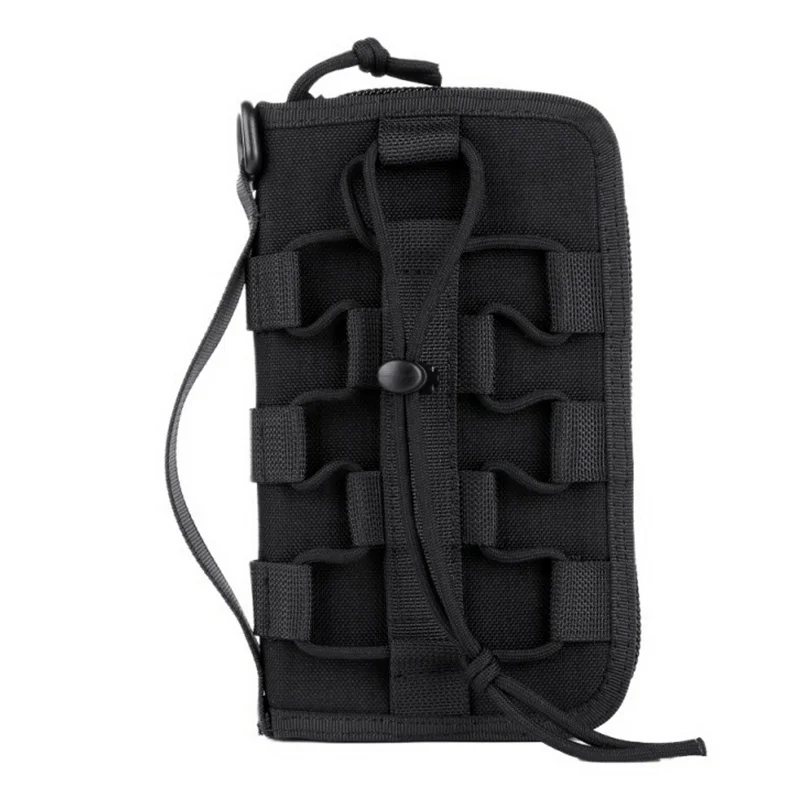 Black CQC Портативный Универсальный Тактический кошелек EDC Molle Чехол для телефона карман для карты сумочка военная сумка для охоты на открытом воздухе - Цвет: Black