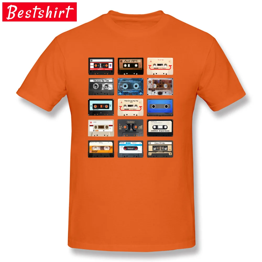 O Neck Music 14338 All Cotton Men T-Shirt Funny Short Sleeve Tees High Quality Casual Tops Shirt Top Quality Music  14338 orange