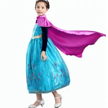 Girls Princess Elsa Anna Costumes Dress With Red Cloak for Princess Party Cosplay Christmas Outfit Flower Dresses 2-10 Years game anime king of glory diaochan red dress christmas cosplay costumes cloak skirts socks sleeve bowknot o