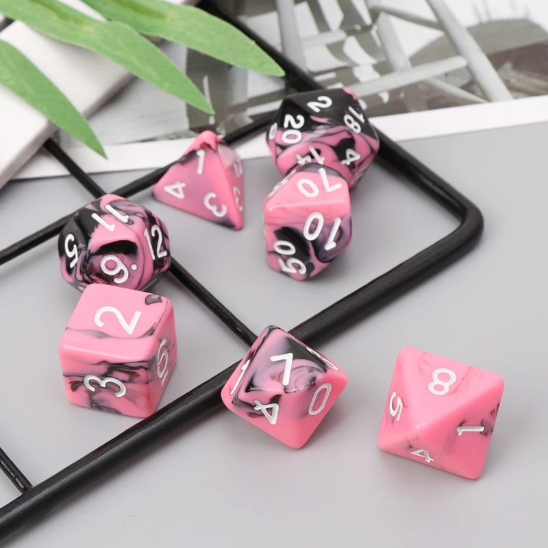 

7pcs/set Dice For TRPG Dungeons And Dragons D4-D20 Multi-sided Dices Polyhedral