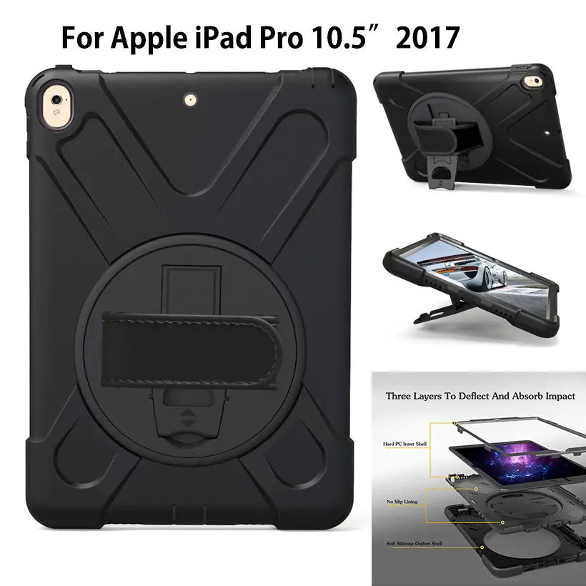 Для iPad Air 3 10,5 чехол для нового iPad Pro 10," чехол Funda для планшета детский безопасный противоударный силиконовый Жесткий чехол с подставкой