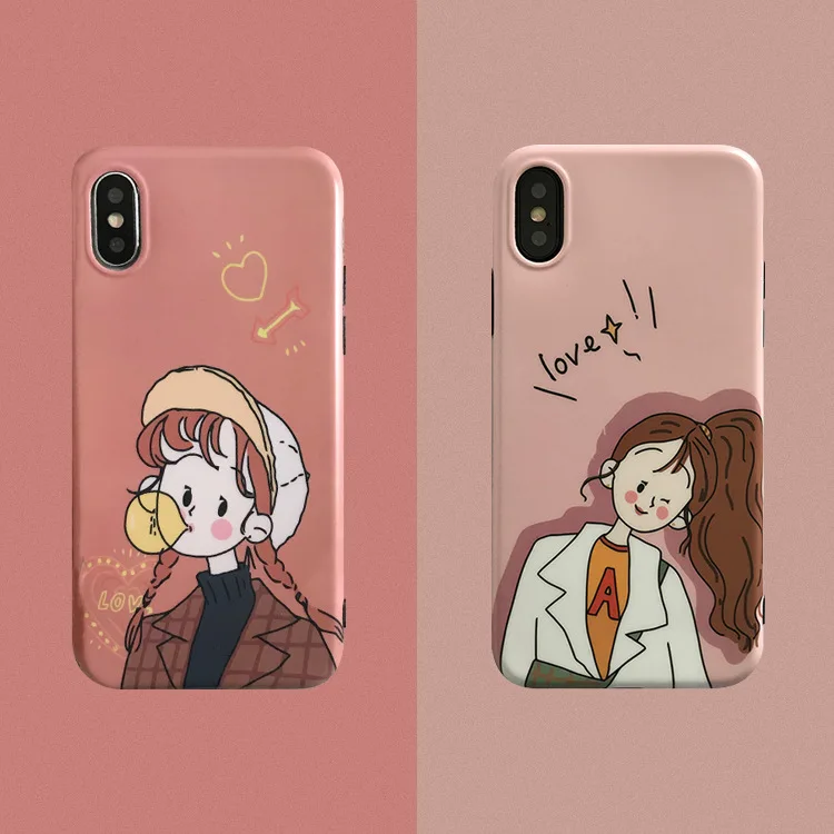 

Personality blow bubbles lively girls iphone6/7/8plus case for iphonex max Abstract Patterned Cute Anti-knock