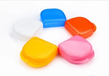 

5 pcs Dental Instrument Teeth Case Orthodontic Retainer Plastic Box Denture Dental Tray Box