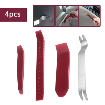 

4 Pieces Car Disassembly Interior Kit Audio Removal Trim Panel Dashboard Car DVD Player Auto Trim Removal Tool
