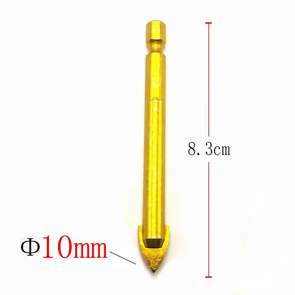 1/" шестигранный хвостовик 3/4/5/6/8/10/12 мм Титан покрытием Стекло сверла набор Керамика Мрамор карбидом сверла для плитки набор для деревообработки