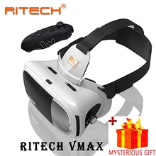 Ritech Casque VR Box Headset Video 3 D 3D Virtual Reality Glass Goggles Smartphone Helmet For Smart Phone Google Cardboard Vrbox
