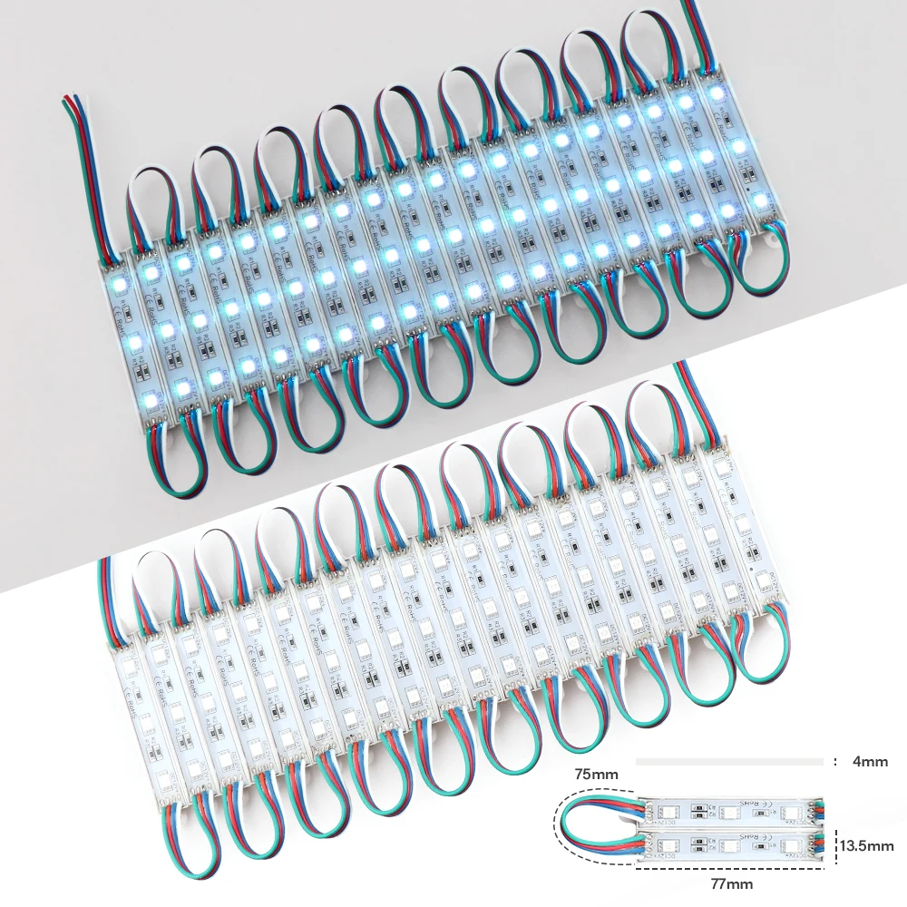 Светодиодный модуль 5050 RGB DC12V водонепроницаемый дизайн рекламы, СВЕТОДИОДНЫЙ знак, магазин баннер светодиодный модули 3 типа супер яркое