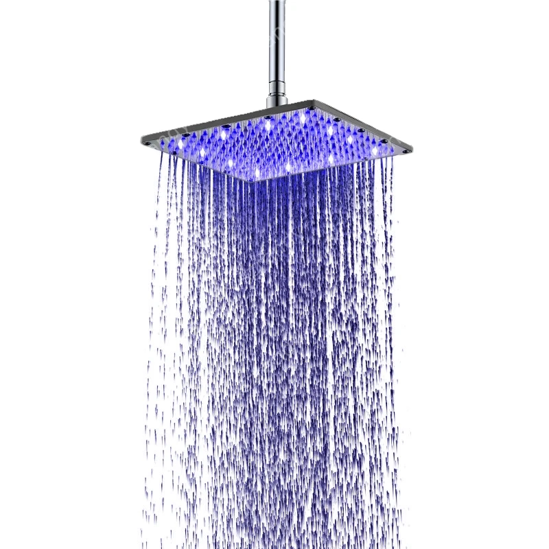 

10 inch 250mm Single Blue color New and color light up top shower head