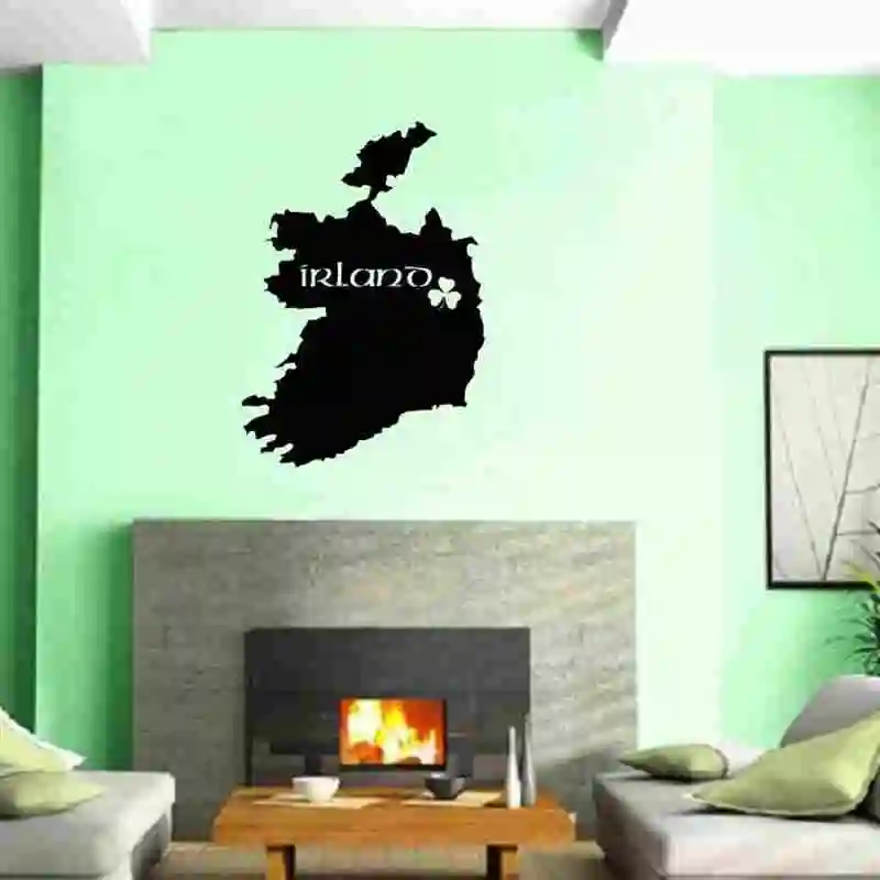 Ireland Map Sticker Decal Muurstickers Posters Vinyl Wall Decals