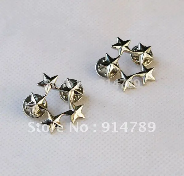 

WW2 A PAIR OF US ARMY OFFICER 5 STAR GENERAL RANK BADGES PIN -32062