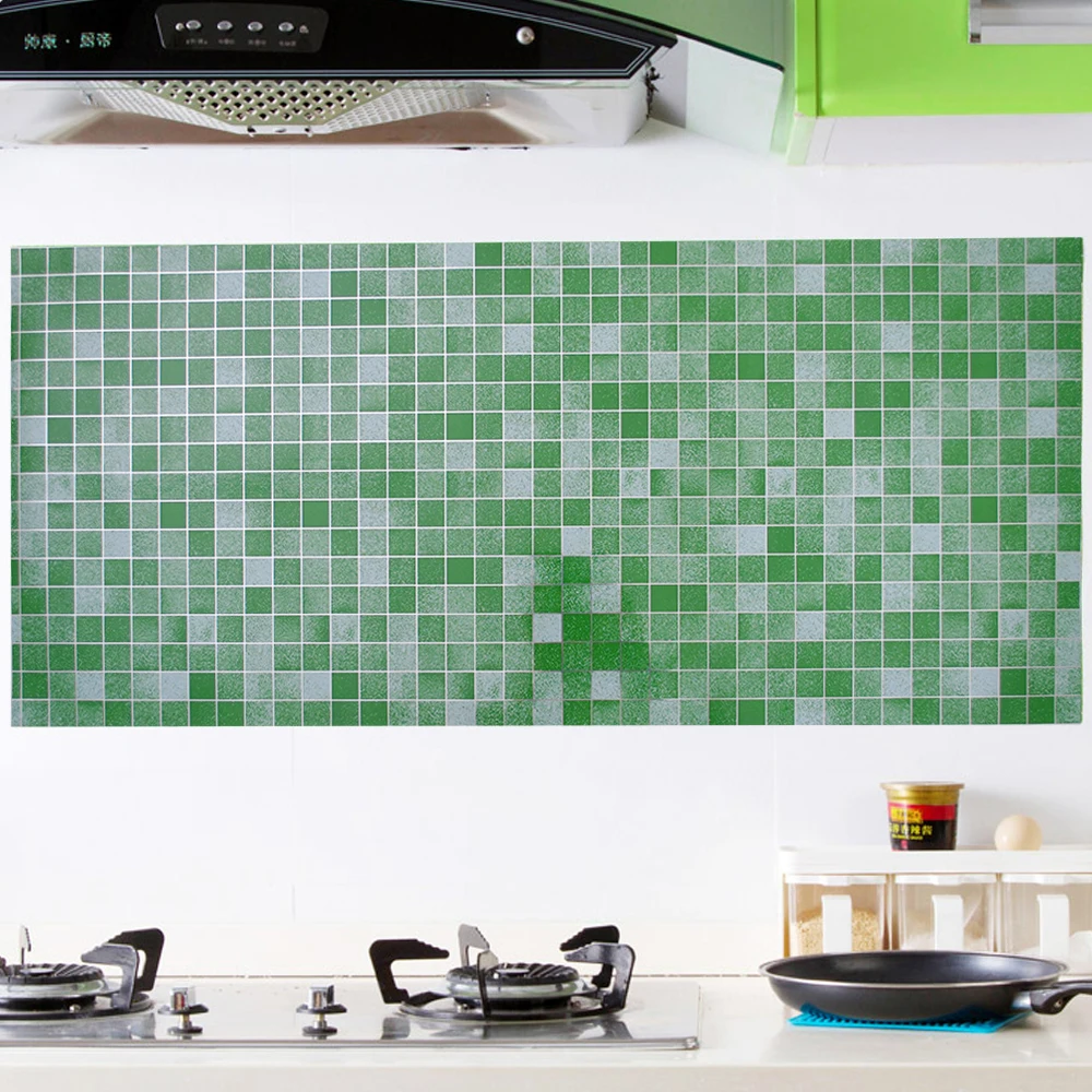 Yazi Groene Moza Ek Aluminiumfolie Behang Keuken Plank Refurbished Yazi Groene Moza Ek Aluminiumfolie Behang Keuken Plank Refurbished