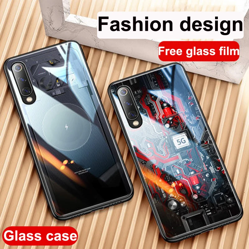 Чехол для xiaomi mi 9 закаленное стекло чехол для xiaomi mi 9 чехол звездная звезда Стиль Анти-осень Мягкий край чехол для xiaomi 9 жесткие чехлы