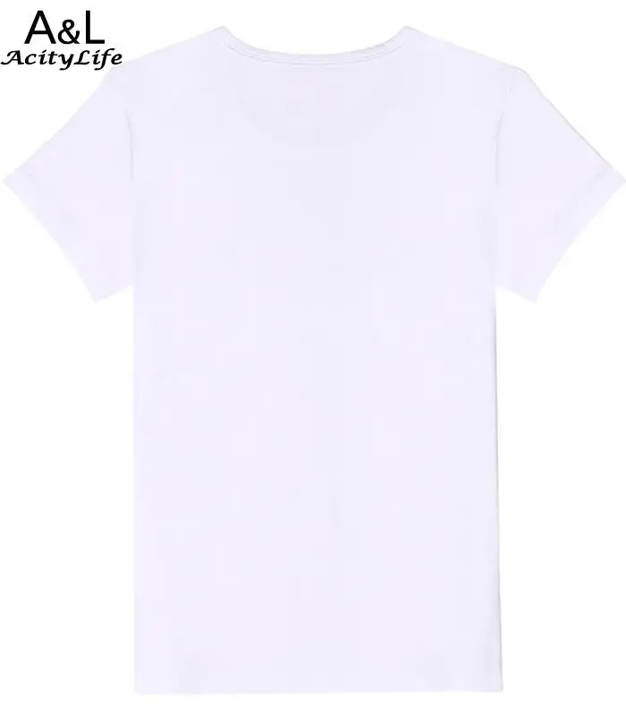 Шеи Повседневное экипаж Белый Slim Fit мягкий короткий рукав Футболка Для женщин