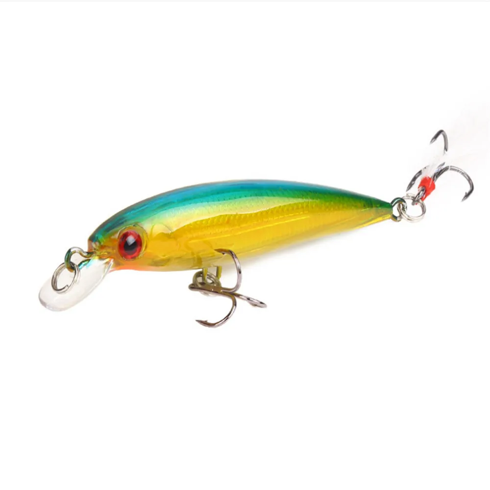 1PCS Minnow Fishing Lure 9cm 7g isca Artificial Hard Crankbait Wobbler Baits with Feather Artificial Pike Carp Fishing Tools