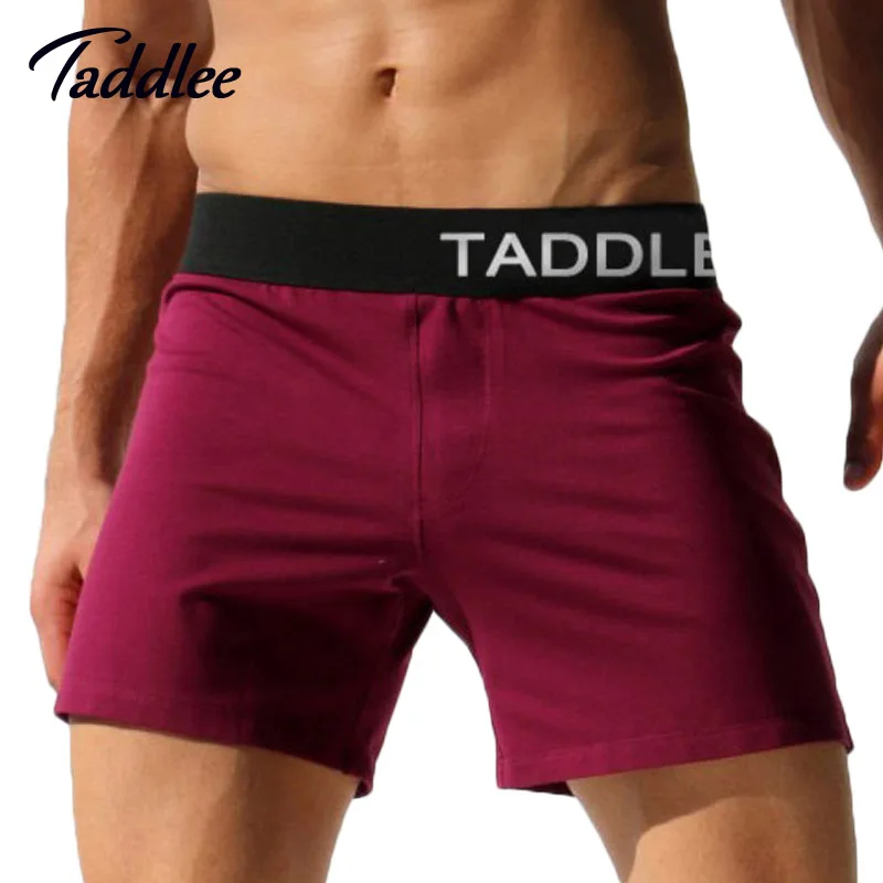 Taddlee Brand Sexy Mens Underwear Boxers Cotton Trunks Running Sport