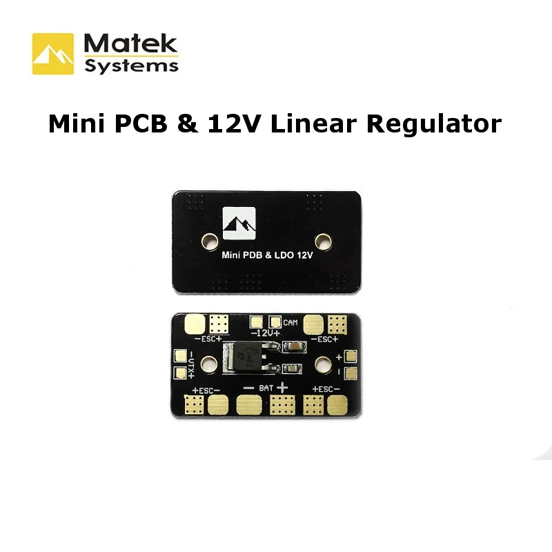 

Matek Mini PDB Power Distribution Board with 12V Linear Voltage Regulator For FPV Multicopter FPV Camera Multicopter Drone