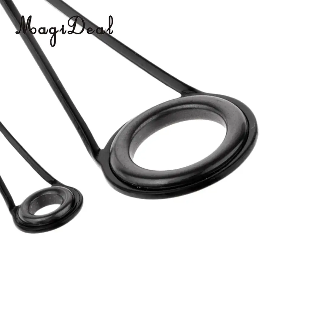8pcs Fishing Rod Rings Stainless Steel & Ceramic Fishing Rod Guides Rings 0.28cm - 1.1cm Repair Kit DIY