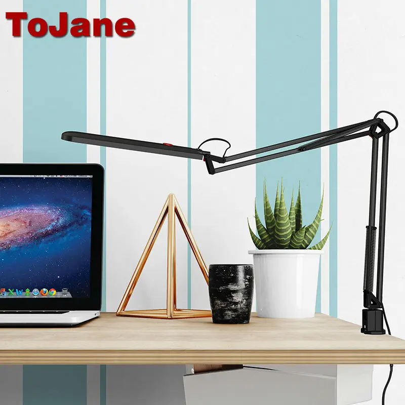  ToJane TG988 Desk Lamp Clip Office Led Desk Lamp Flexible Led Table Lamp Reading Led Light 3-Level  - 32771674452