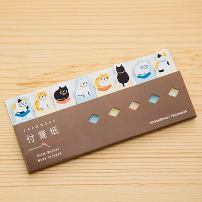 Kawaii Япония/торта, «кошка», «Собака» маркер Закладка Memo pad Флаги вкладка индекса бумаги для заметок на клейкой основе этикетка Бумага блок стикеров канцелярских принадлежностей - Цвет: E