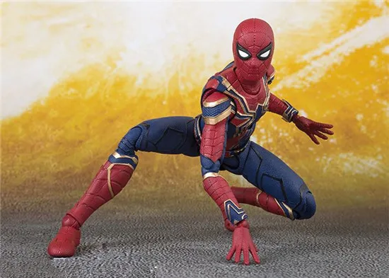 Marvel Мстители Бесконечность войны Железный Человек-паук и TAMASHII сцена 15 см BJD человек паук супер герой фигурка модель игрушки для детей