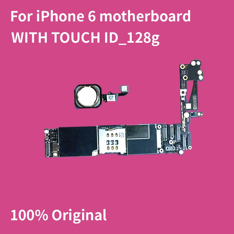 Материнская плата для iPhone 6, материнская плата с сенсорным ID 128G rom, оригинальная разблокированная Рабочая материнская плата iOS
