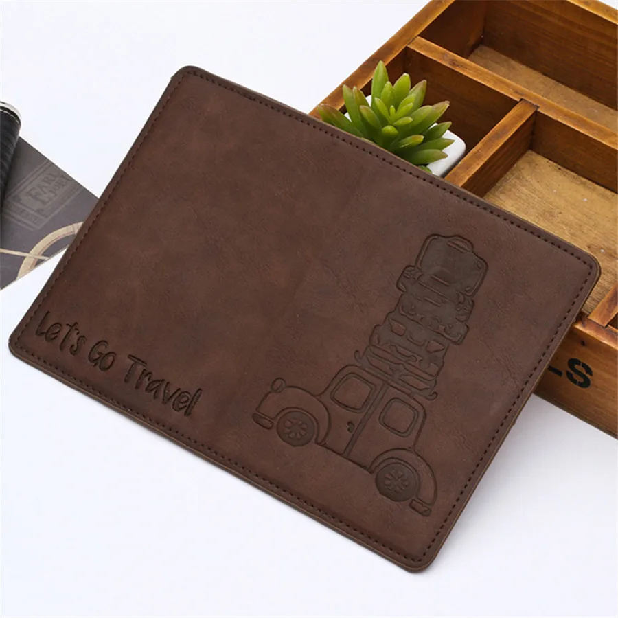 Leather-look travel inspiration passport cover and wallet