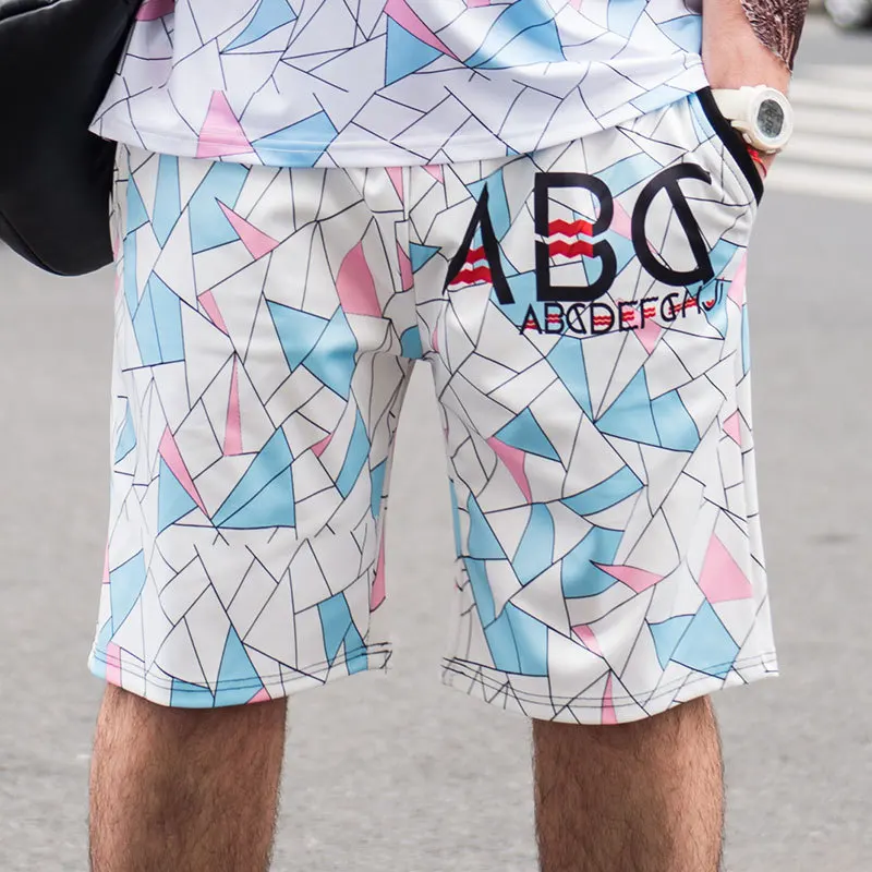 С эластичной резинкой на талии мужские шорты для занятия спортом, бега, модное летнее платье по колено шорты для бега в стиле "хип-хоп", хлопковая футболка с короткими Hombre