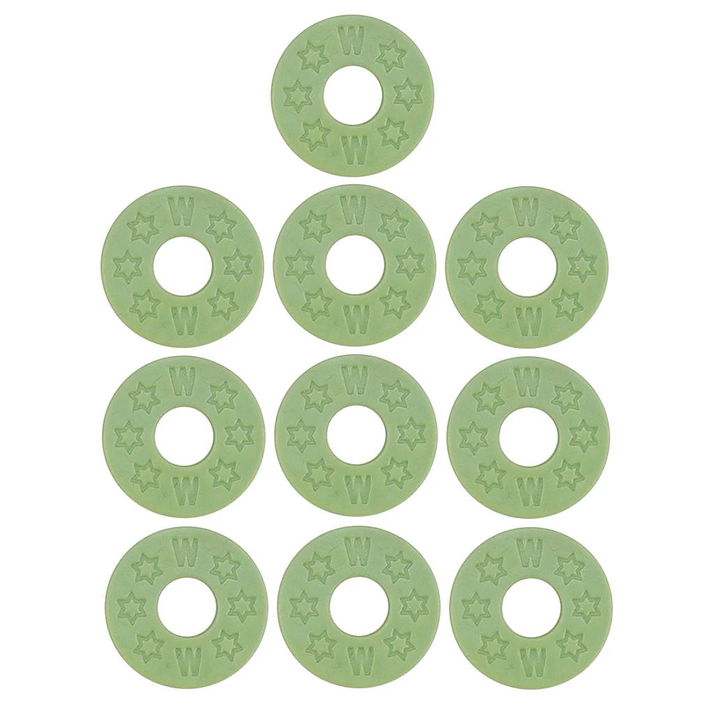 10 Pieces Acoustic Electric Guitar Bass Strap Block Rubber Safety Strap Lock Washer Gasket Cushion