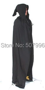 卸売ホットcos死長い黒マント フード付きマントケープ悪魔鎌d 1523 Long Black Cloak Black Cloakhooded Cloak Aliexpress