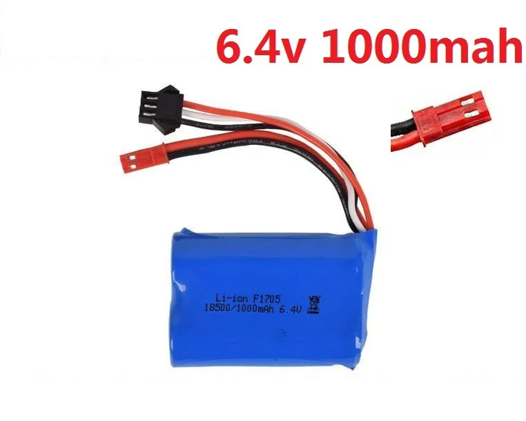 Ewellsold 6,4 v 320mah 500mah 750mah 800mah 1000mah литий-ионный аккумулятор JST SM 4P plus/USB зарядное устройство для wltoys rc автомобиля L959 18628