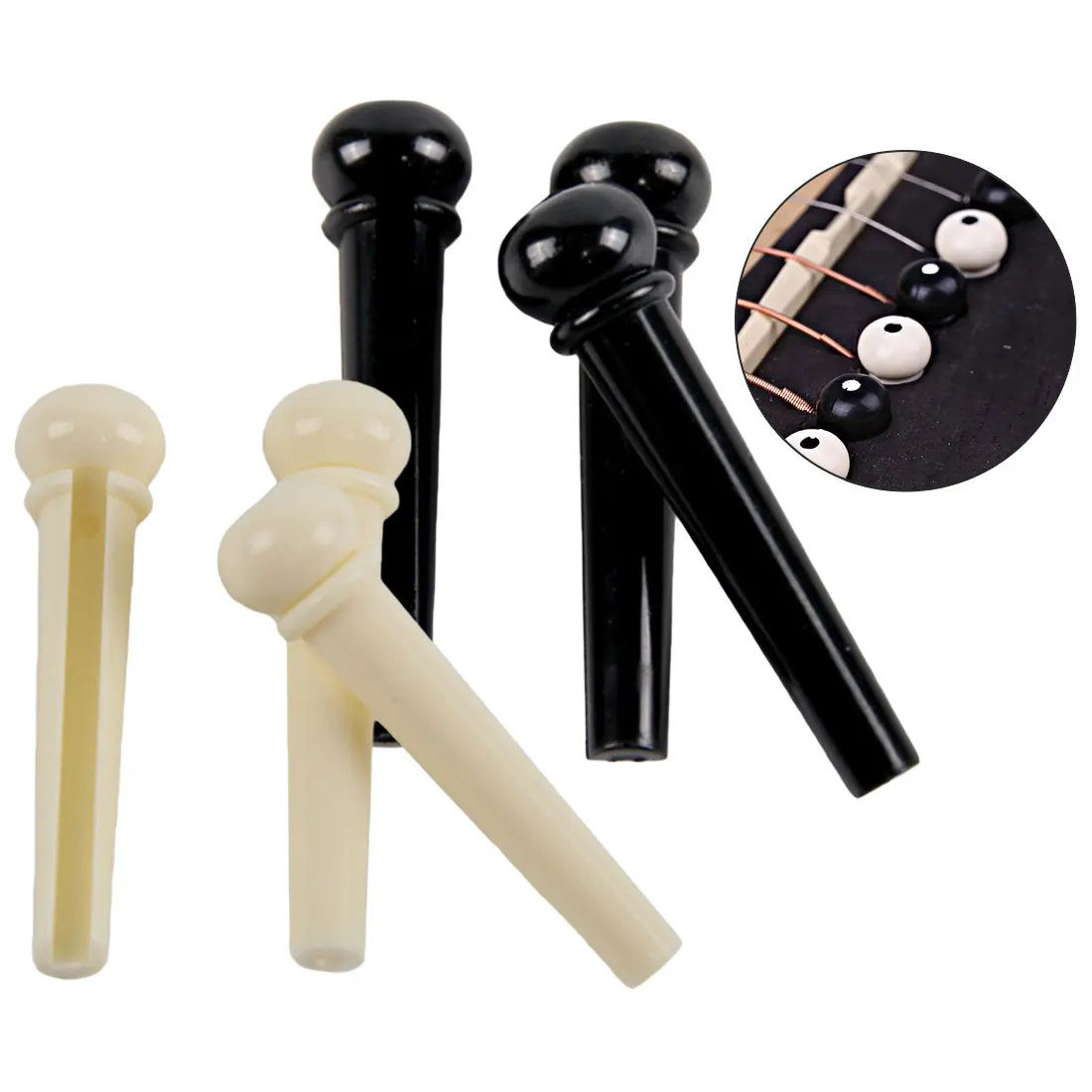

New Arrival 6Pcs/Set Classical Style Acoustic Guitar Bridge Pin Musical Stringed Instruments Guitar Parts Accessories