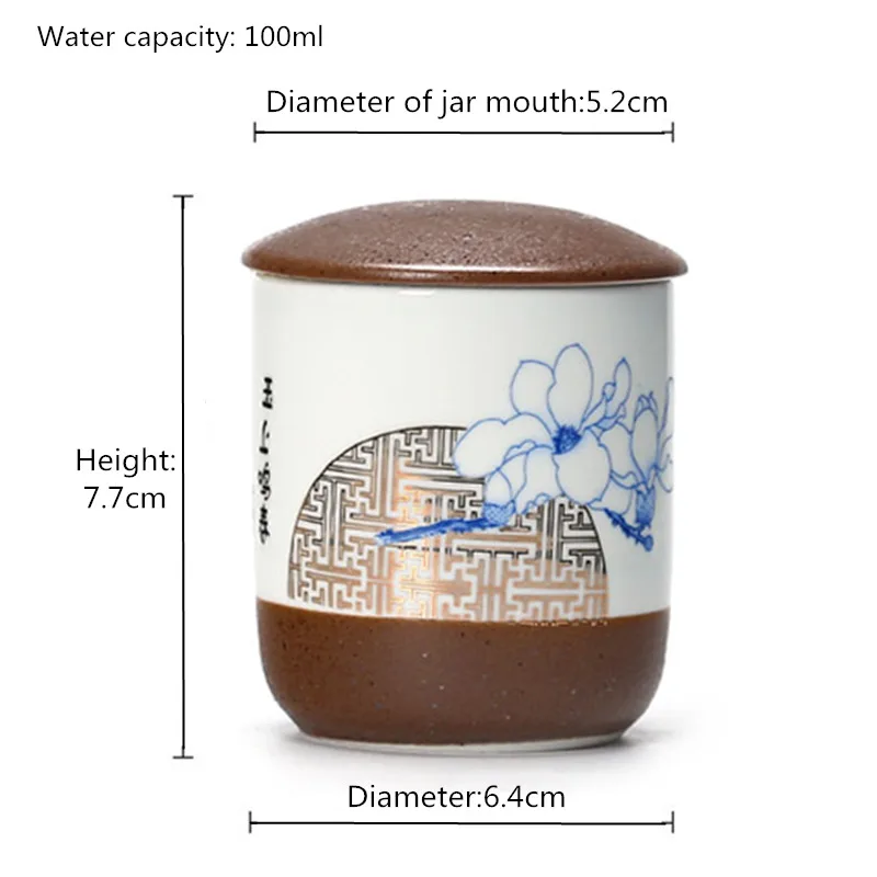 Маленькая баночка для Чай хранения фарфор Чай банки бак Портативный запечатанный сахара медицина горшок Чай коробка для хранения для Кухня творческие подарки