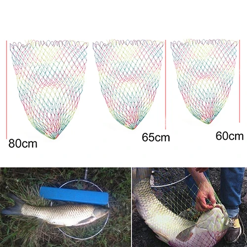 

Rhombus Mesh Hole Depth Folding Crayfish Shrimp Catcher Landing Dip Net Colorful Nylon Fishing Nets Collapsible Fishing Tools