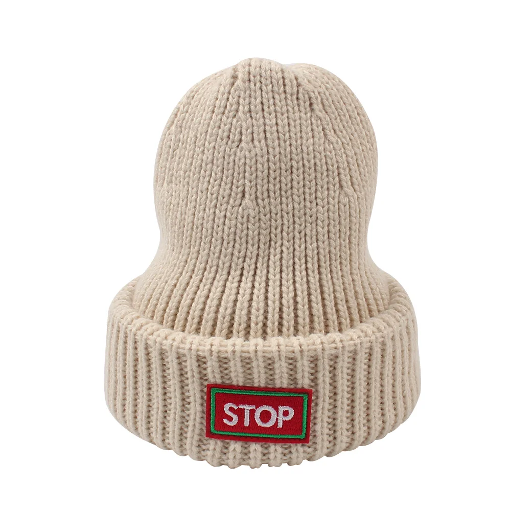 Knitted Warm Baby Beanie Hat Candy Color Fashion Girls Beanie Korean Style Autumn Winter Kids Hat Hip Hop Cap Baby Boys Clothing (5)
