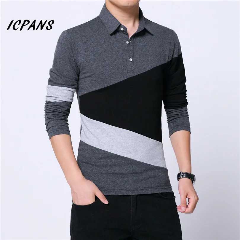 Aliexpress.com : Buy ICPANS Polo Shirts Men Long Sleeve Cotton Polo ...