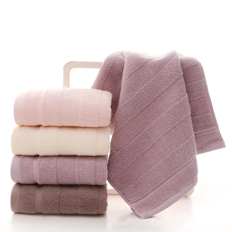 Thick Solid Color Soft Cotton Towel Bathroom Super Absorbent Bath Towel